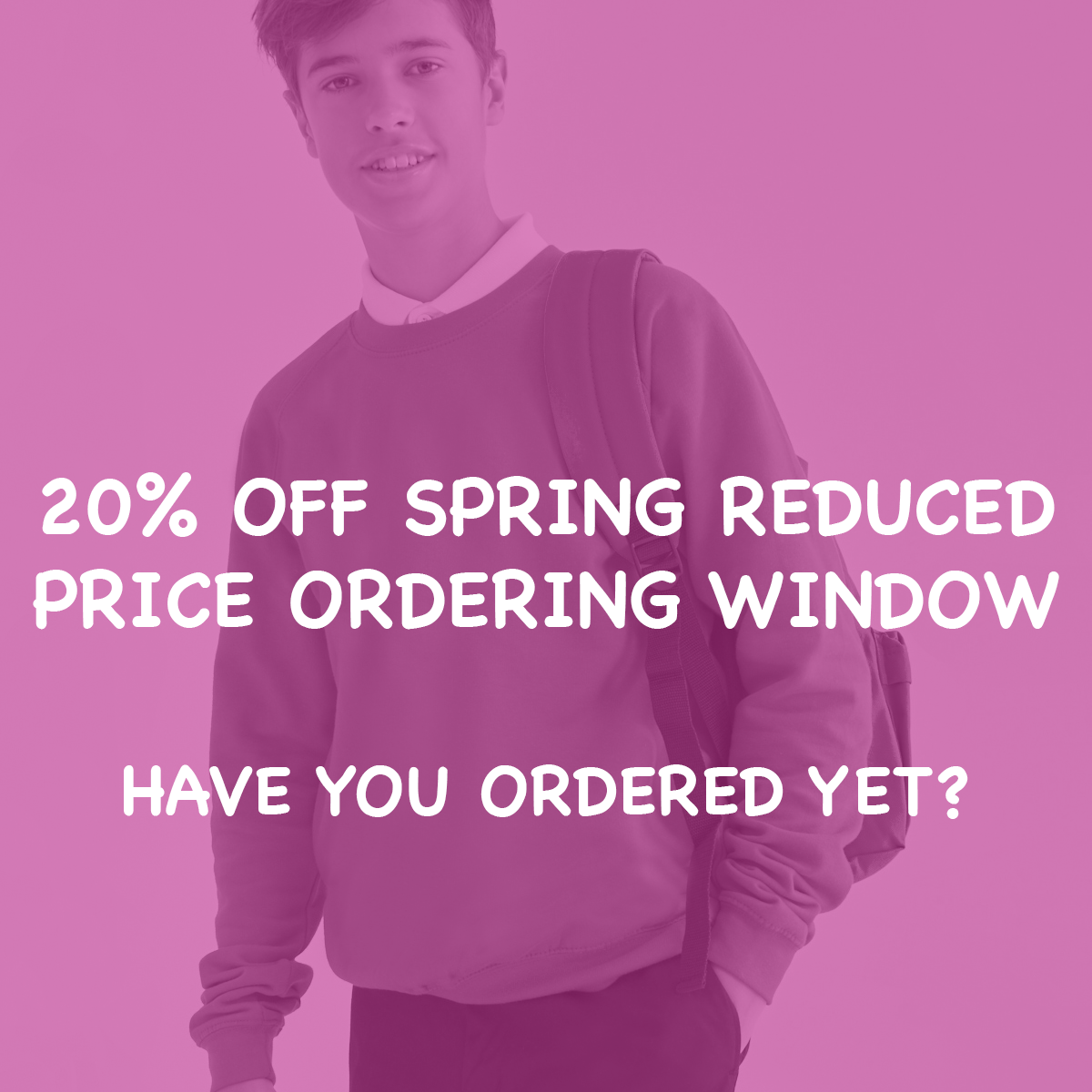 Spring Reduced Price Ordering Window